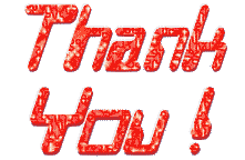 Thank You! - 3d custom word art transparent graphic by Lynda Farley AAA World Wide Web Design