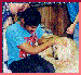 LINK to the home page of Davey the Wonderdog, a certified Therapy Dog and registered Service dog, who is also an Afghan Hound - photos of him at work with autistic children - art graphic design by AAAWWW Afghans Afghans Afghans World Wide Web Design