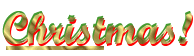 Greetings - word art gif with transparent background in gold, red, and green - free graphics  for Christmas