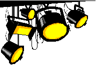 graphic - stage lights - KeePlay kees keeshond AKC reg show dogs and PyrPlay Great Pyrenees SHOW DOGS at hosanna1.com AAAWWW afghans afghans afghans world wide web design